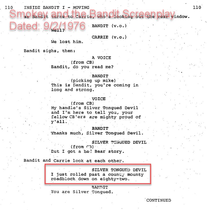 Original screenplay, scene 110