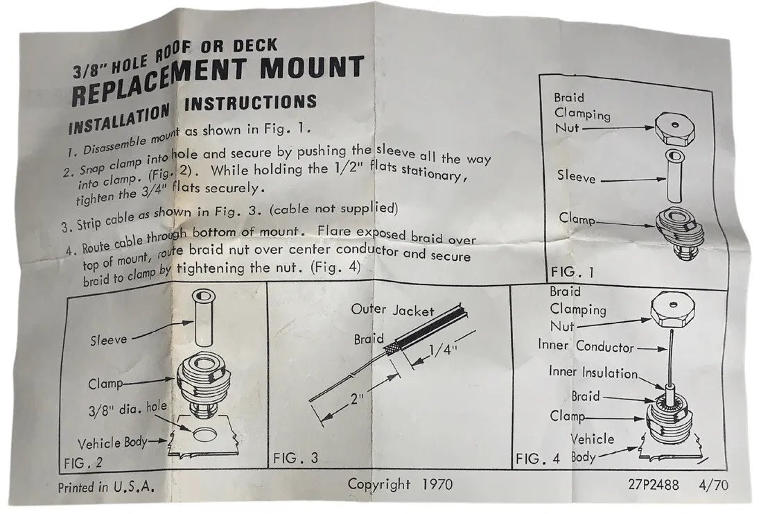 3/8" mount instructions